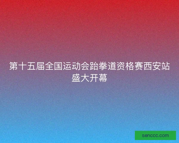 第十五届全国运动会跆拳道资格赛西安站盛大开幕